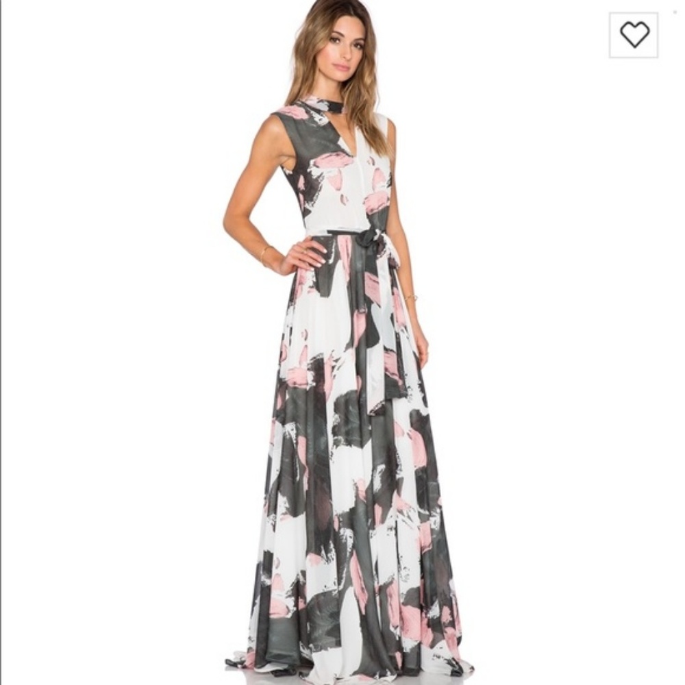 TY-LR The Hall Maxi Dress with Brushstroke Print